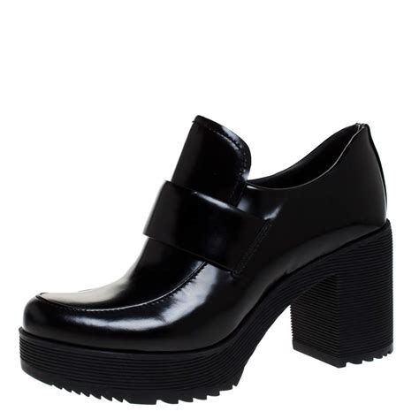 prada chunky heel loafers|platform loafers prada.